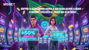Entre a qualquer hora e em qualquer lugar — a MGBET coloca o jogo na sua mão