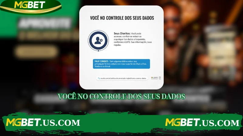 VOCÊ NO CONTROLE DOS SEUS DADOS